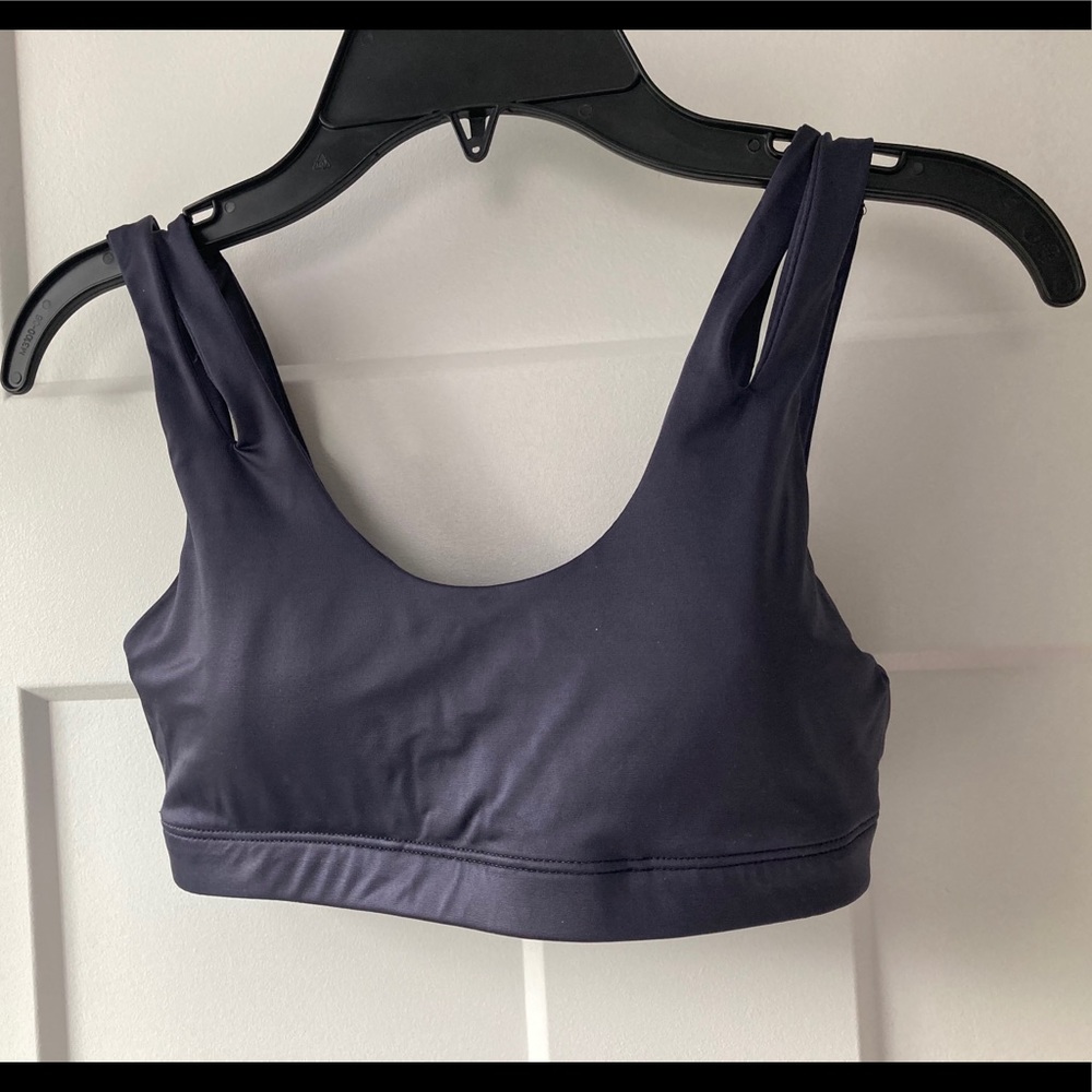 Purple Nike sports bra